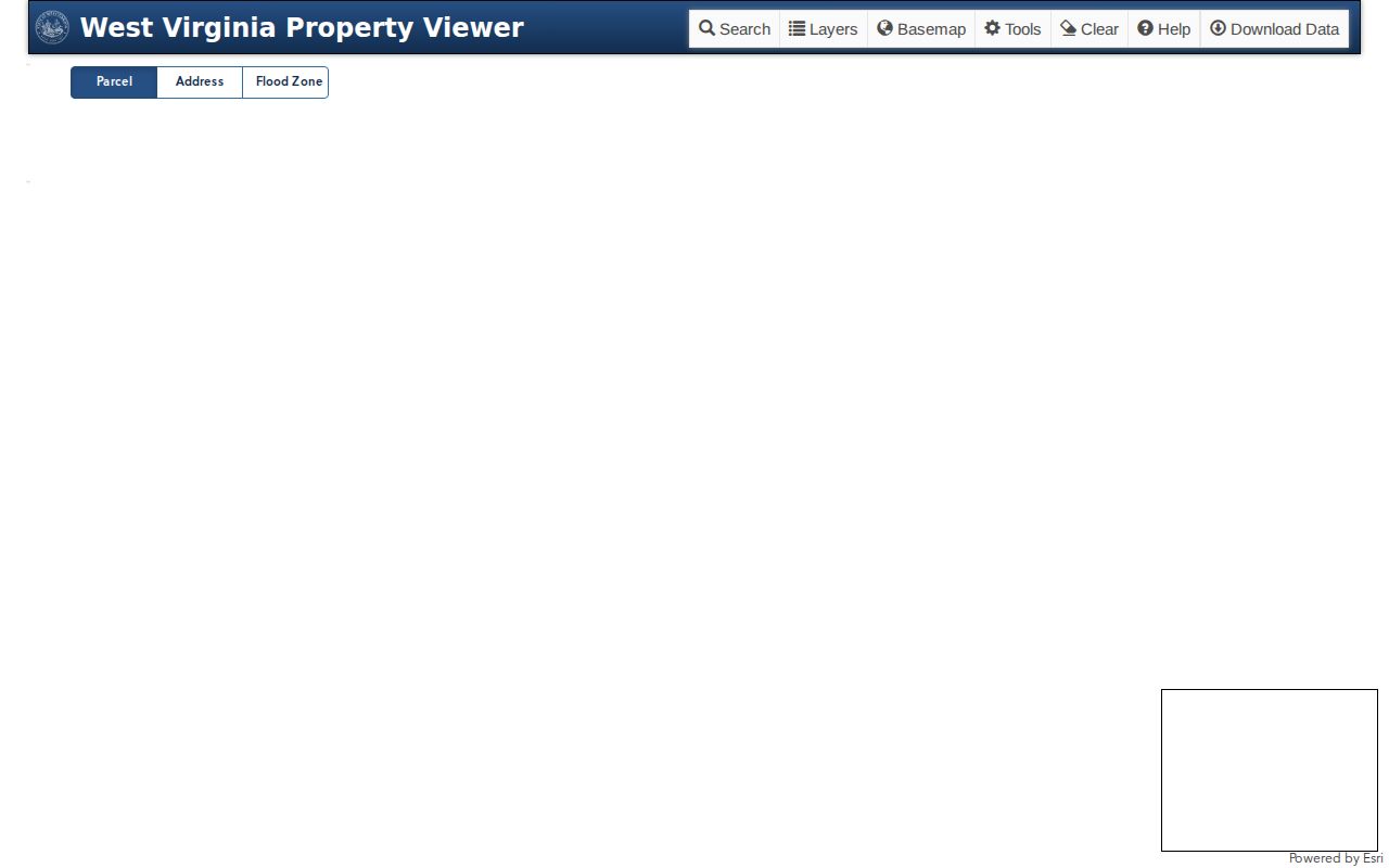 Tucker County parcel map selected record with owner, address, and assessment link